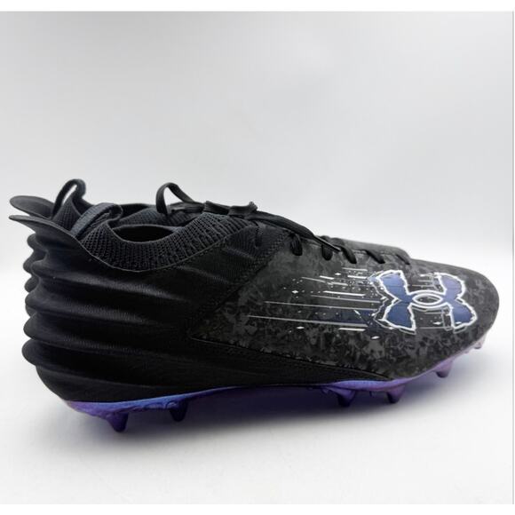 Under Armour Mens Blur Smoke Suede 2.0 MC Molded Football Cleat US 13 Black NWOB main image 10